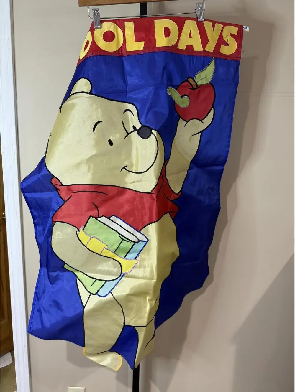 Vintage Winnie the Pooh School Days Decorative Flag